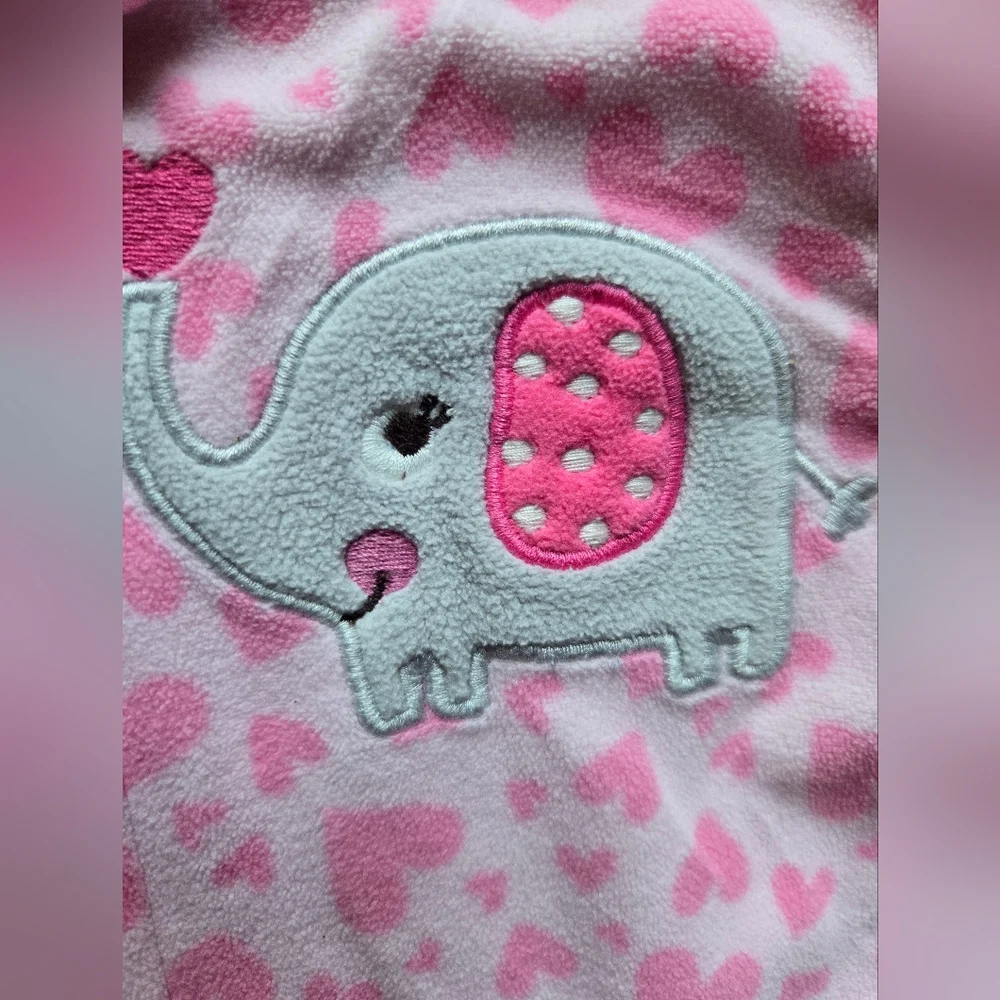 🏖 Just One You By Carters Pink Elephant Zip Up Sleep Sack 0-9 Mo